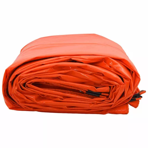 Ponyva 650g / m² Narancssárga 4 x 6 m Vászon PVC bevonattal