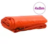 Ponyva 650g / m² Narancssárga 4 x 8 m Vászon PVC bevonattal