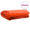 Ponyva 650g / m² Narancssárga 3,5 x 5 m Vászon PVC bevonattal