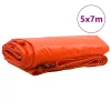 Ponyva 650g / m² Narancssárga 5 x 7 m Vászon PVC bevonattal