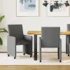 Étkező Székek 2 pcs Sötétszürke 57 x 66 x 94 cm szövet