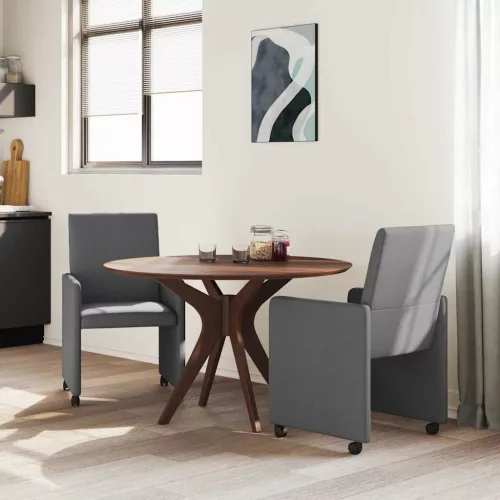 Étkező Székek 2 pcs Sötétszürke 57 x 66 x 94 cm szövet
