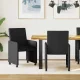 Étkező Székek kerekekkel 2 pcs Fekete 57 x 66 x 94 cm szövet