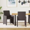 Étkező Székek 2 pcs sötétbarna 57 x 66 x 94 cm szövet
