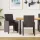 Étkező Székek 2 pcs sötétbarna 57 x 66 x 94 cm szövet