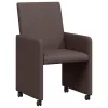 Étkező Székek 2 pcs sötétbarna 57 x 66 x 94 cm szövet