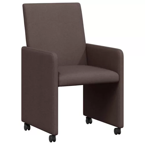 Étkező Székek 2 pcs sötétbarna 57 x 66 x 94 cm szövet