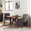Étkező Székek 2 pcs sötétbarna 57 x 66 x 94 cm szövet