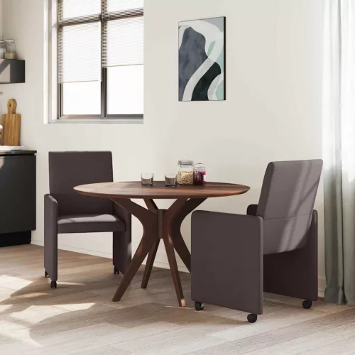 Étkező Székek 2 pcs sötétbarna 57 x 66 x 94 cm szövet