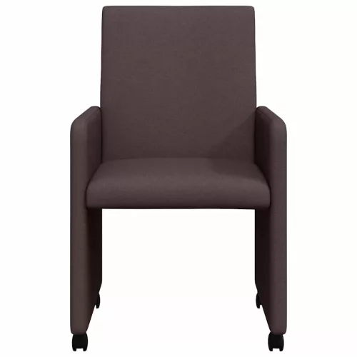 Étkező Székek 2 pcs sötétbarna 57 x 66 x 94 cm szövet