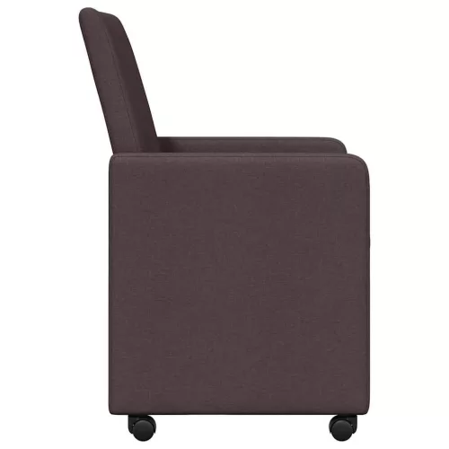 Étkező Székek 2 pcs sötétbarna 57 x 66 x 94 cm szövet