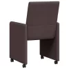 Étkező Székek 2 pcs sötétbarna 57 x 66 x 94 cm szövet