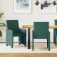 Étkező Székek kerekekkel 2 pcs Sötétzöld 57 x 66 x 94 cm szövet