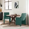 Étkező Székek kerekekkel 2 pcs Sötétzöld 57 x 66 x 94 cm szövet
