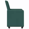 Étkező Székek kerekekkel 2 pcs Sötétzöld 57 x 66 x 94 cm szövet
