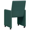 Étkező Székek kerekekkel 2 pcs Sötétzöld 57 x 66 x 94 cm szövet