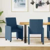 Étkező Székek kerékkel 2 pcs Kék 57 x 66 x 94 cm szövet