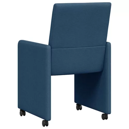 Étkező Székek kerékkel 2 pcs Kék 57 x 66 x 94 cm szövet