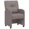 Étkező Székek kerekekkel 2 pcs Szürke 57 x 67 x 95 cm Műbőr
