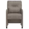 Étkező Székek kerekekkel 2 pcs Szürke 57 x 67 x 95 cm Műbőr