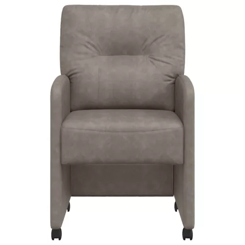 Étkező Székek kerekekkel 2 pcs Szürke 57 x 67 x 95 cm Műbőr