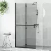 Nyitott zuhanyfal Fekete és sötét átlátszó 100 x 190 cm
