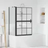 Fürdő Zuhany Képernyő Fekete és átlátszó 80 x 67 x 129.5 cm