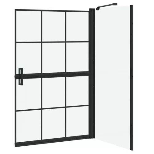 Fürdő Zuhany Képernyő Fekete és átlátszó 80 x 67 x 129.5 cm