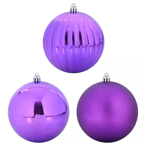 Karácsonyi Díszgömb Készlet 4 pcs Lila