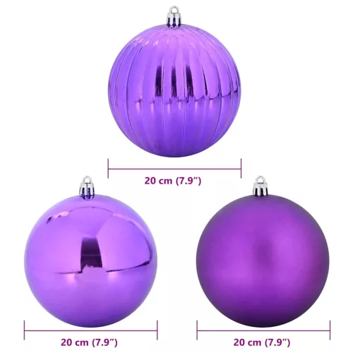 Karácsonyi Díszgömb Készlet 4 pcs Lila