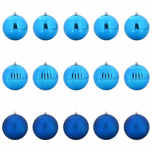Karácsonyi Díszgömb Készlet 15 pcs Kék