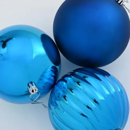 Karácsonyi Díszgömb Készlet 15 pcs Kék