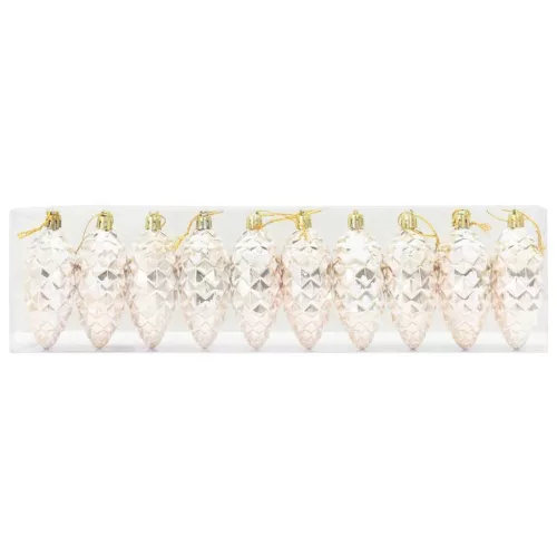 Karácsonyi tobozlabda 40 pcs pezsgőszín