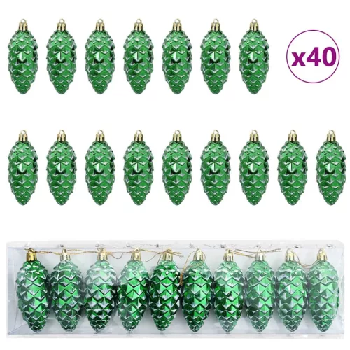 Karácsonyi tobozlabda 40 pcs Zöld