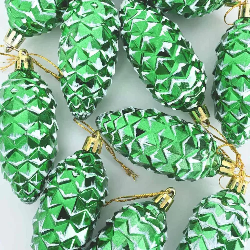 Karácsonyi tobozlabda 40 pcs Zöld