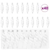 Karácsonyi Spirális Alakú Gömb 40 pcs Fehér