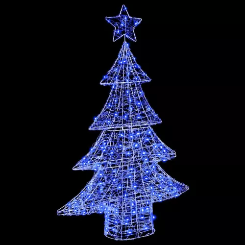 Karácsonyfa 100 LED-del Kék 120 cm Akril