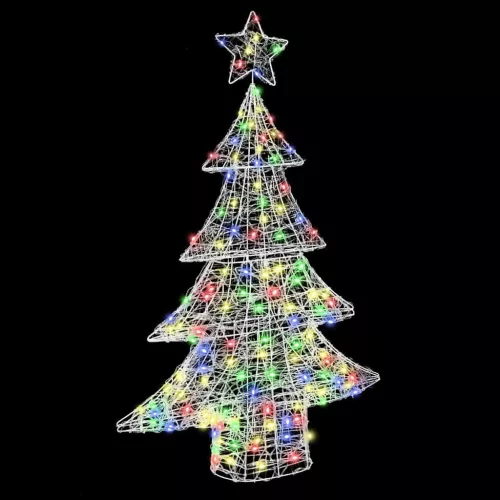 Karácsonyfa 100 LED-del Sokszínű 120 cm Akril