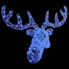 Rénszarvas fej 140 LED-del Kék 60 cm Akril