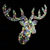 Rénszarvas fej 140 LED-del színes 60 cm Akril