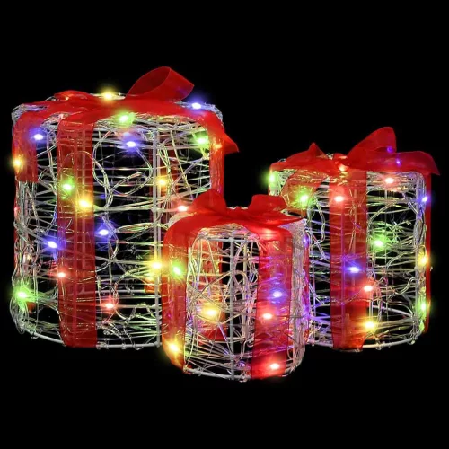Ajándéktáska Díszítés 3 pcs színes 20 x 20 x 21 cm Akril
