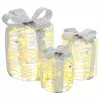 Ajándékdoboz Dekoráció 3 pcs Meleg fehér 20 x 20 x 20 cm PET