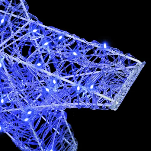 3D Csillag 50 LED-del Kék 55 x 53.5 x 10 cm Akril