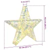 3D Csillag 50 LED-del Meleg fehér 55 x 52.5 x 9 cm PET