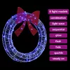 Koszorú 80 LED-del Kék 90 cm Akril