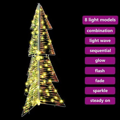 Karácsonyfa 100 LED-del Meleg fehér 120 cm PET