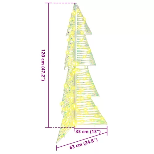 Karácsonyfa 100 LED-del Meleg fehér 120 cm PET