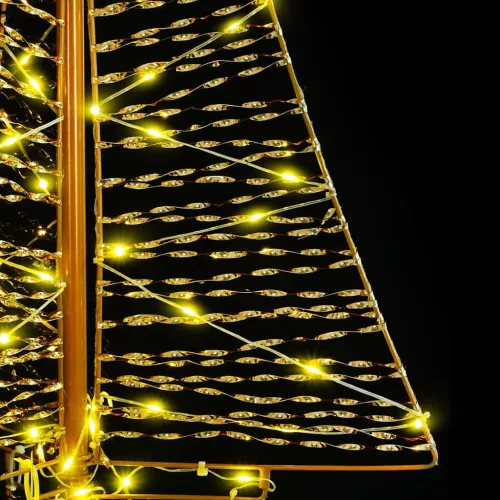 Karácsonyfa 100 LED-del Meleg fehér 120 cm PET