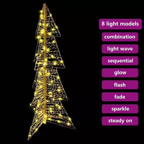 Karácsonyfa 100 LED-del Meleg fehér 120 cm PET