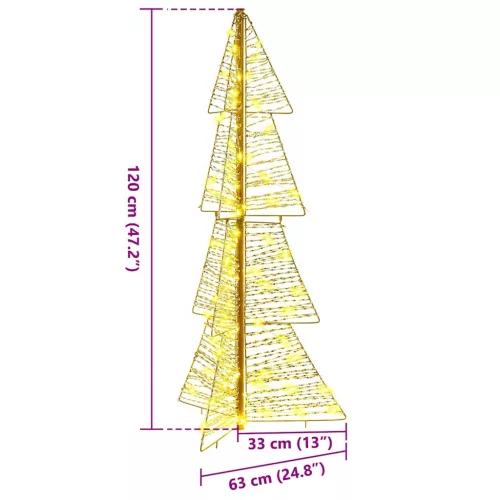 Karácsonyfa 100 LED-del Meleg fehér 120 cm PET